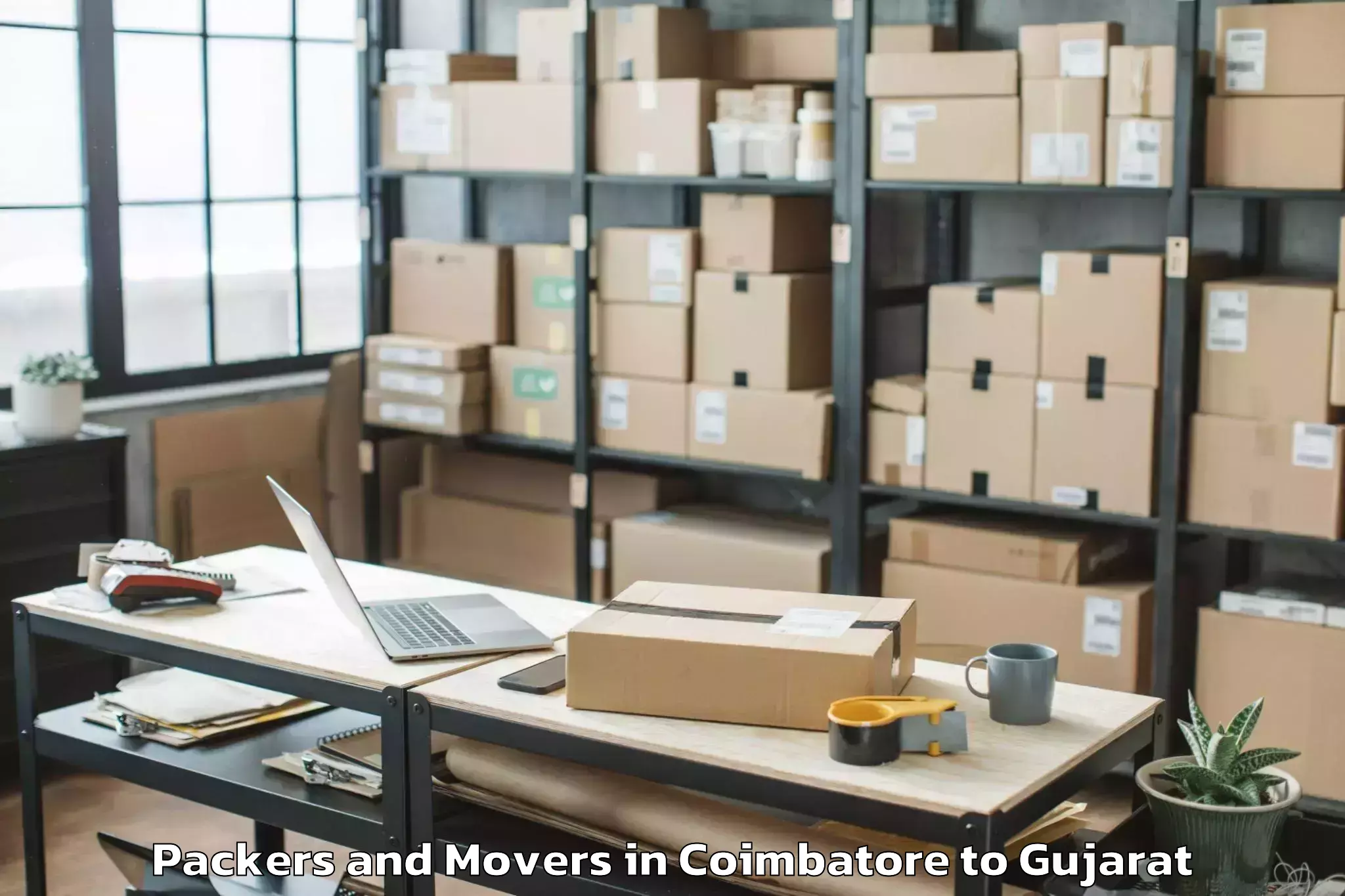 Top Coimbatore to Bhanvad Packers And Movers Available